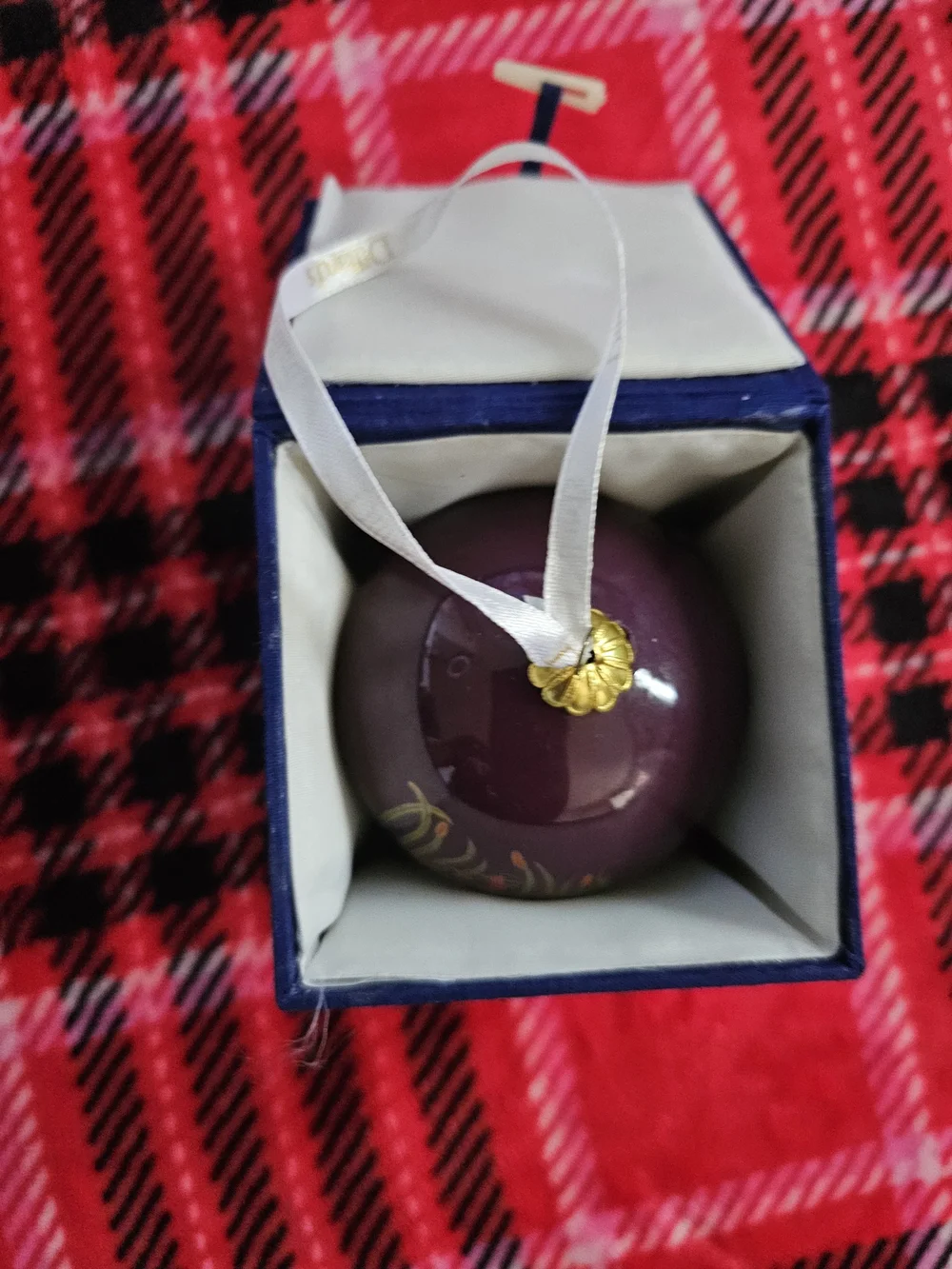 2012 Purple Holiday Glass Ornament